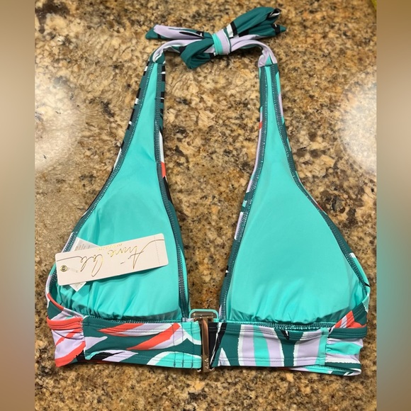 NWT Anne Cole Women’s Tropical Halter Bikini Top - Picture 4 of 6